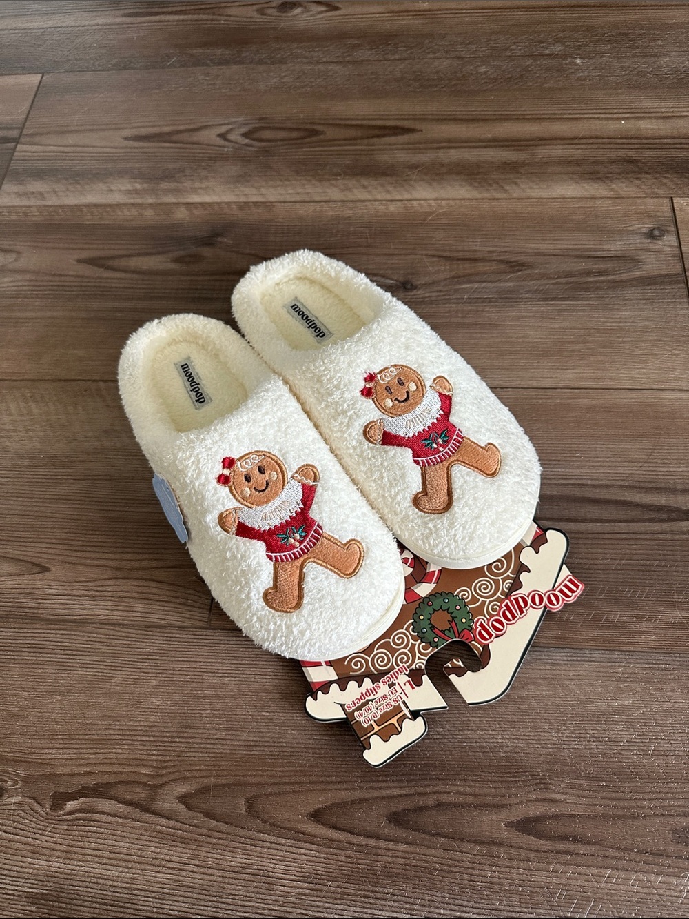 Gingerbread Man Ladies Slippers
